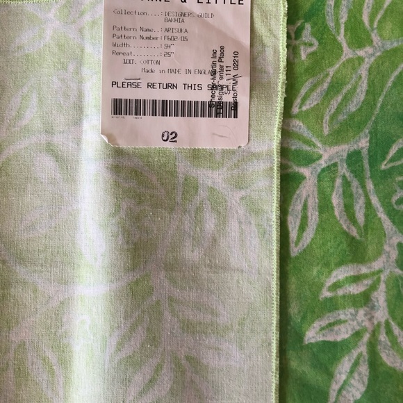 Designer Fabric Sample/Osborne & Little Designers Guild/28”x26”/Cotton/Vintage - Picture 8 of 9